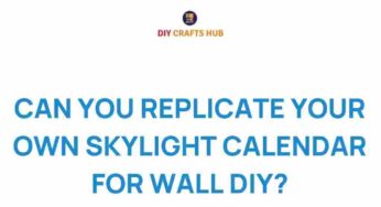 Unlocking the Secrets: Create Your Own Skylight Calendar for Wall DIY