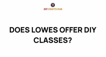Uncovering Lowe’s DIY Classes: What You Need to Know