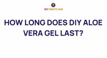 The Shelf Life of DIY Aloe Vera Gel: What You Need to Know