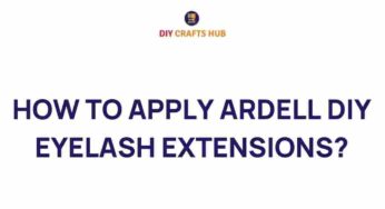 Unleash Your Glam: How to Apply Ardell DIY Eyelash Extensions