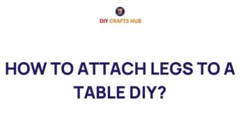 Mastering the Art of Table Legs: A DIY Guide to Stability