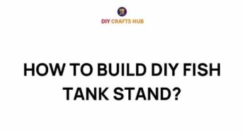 Dive into Style: Crafting Your Own DIY Fish Tank Stand