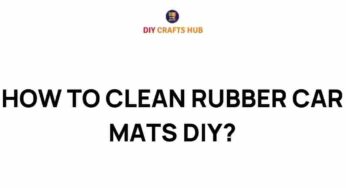 Mastering the Art of Cleaning Rubber Car Mats: A DIY Guide