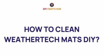 Unlock the Secret: How to Clean WeatherTech Mats Like a Pro