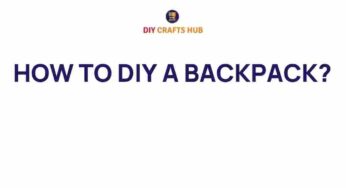 Unlocking Your Creativity: How to DIY a Stylish Backpack