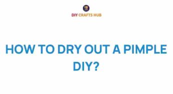 Master the Art of Drying Out a Pimple: DIY Remedies Revealed