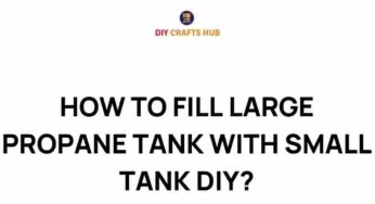 Unlocking the Secrets: How to Fill a Large Propane Tank with a Small One
