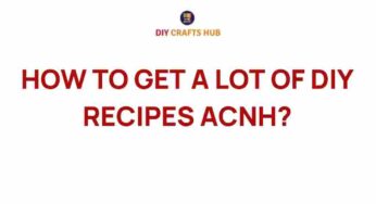 Unlocking the Secrets: A Treasure Trove of DIY Recipes in ACNH