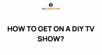 Unlocking the Secrets: How to Get on a DIY TV Show