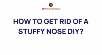 Breathe Easy: DIY Remedies to Conquer a Stuffy Nose
