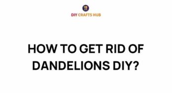 Mastering Your Garden: How to Get Rid of Dandelions DIY