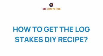 Unlock the Secrets of Crafting Log Stakes: A DIY Guide