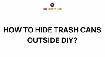 Innovative Ways to Conceal Outdoor Trash Cans for a Neat Look