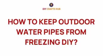 Winter’s Chill: How to Keep Outdoor Water Pipes from Freezing