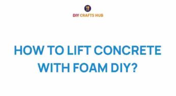 Discover the Secrets of Lifting Concrete with Foam DIY Techniques