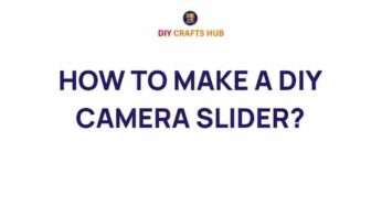 Unleash Your Creativity: How to Make a DIY Camera Slider