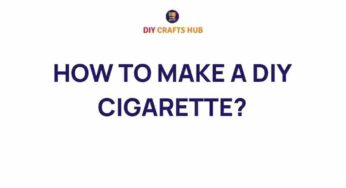 Crafting Your Own DIY Cigarettes: A Step-by-Step Guide