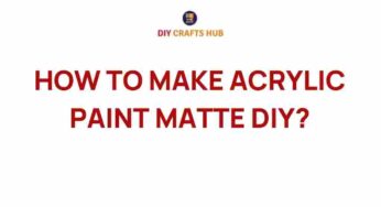 Unlocking the Secret: How to Make Acrylic Paint Matte at Home