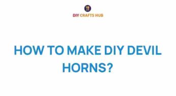 Unleashing Your Inner Imp: Crafting DIY Devil Horns with Ease