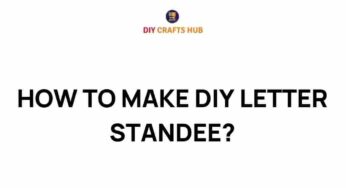 Unleashing Creativity: How to Make a Stunning DIY Letter Standee