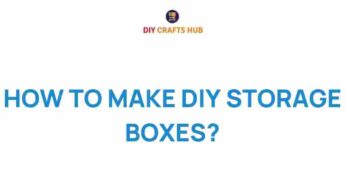 Transform Your Space: How to Make DIY Storage Boxes That Inspire