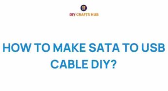Unlock the Secrets: How to Make a SATA to USB Cable at Home