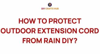 Mastering the Art of Outdoor Safety: Shielding Your Extension Cord from Rain