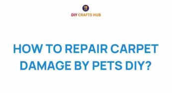 Unraveling the Mystery: How to Repair Carpet Damage Caused by Pets