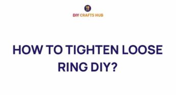 Master the Art of Tightening Loose Rings: A DIY Guide