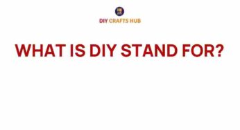 Unlocking the Mystery: What Does DIY Stand For in Today’s World?