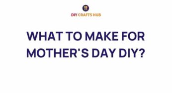 Unleashing Creativity: Unique DIY Gifts for Mother’s Day