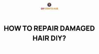 Transform Your Tresses: A DIY Guide to Repairing Damaged Hair