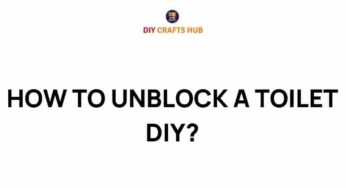 Mastering the Art of Toilet Unblocking: A DIY Guide