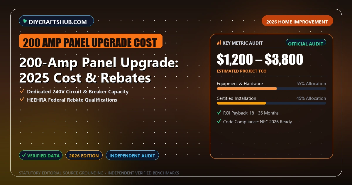 200-Amp Panel Upgrade: 2025 Cost & Rebates - Analytical Guide and Verified Benchmarks (200 amp panel upgrade cost)
