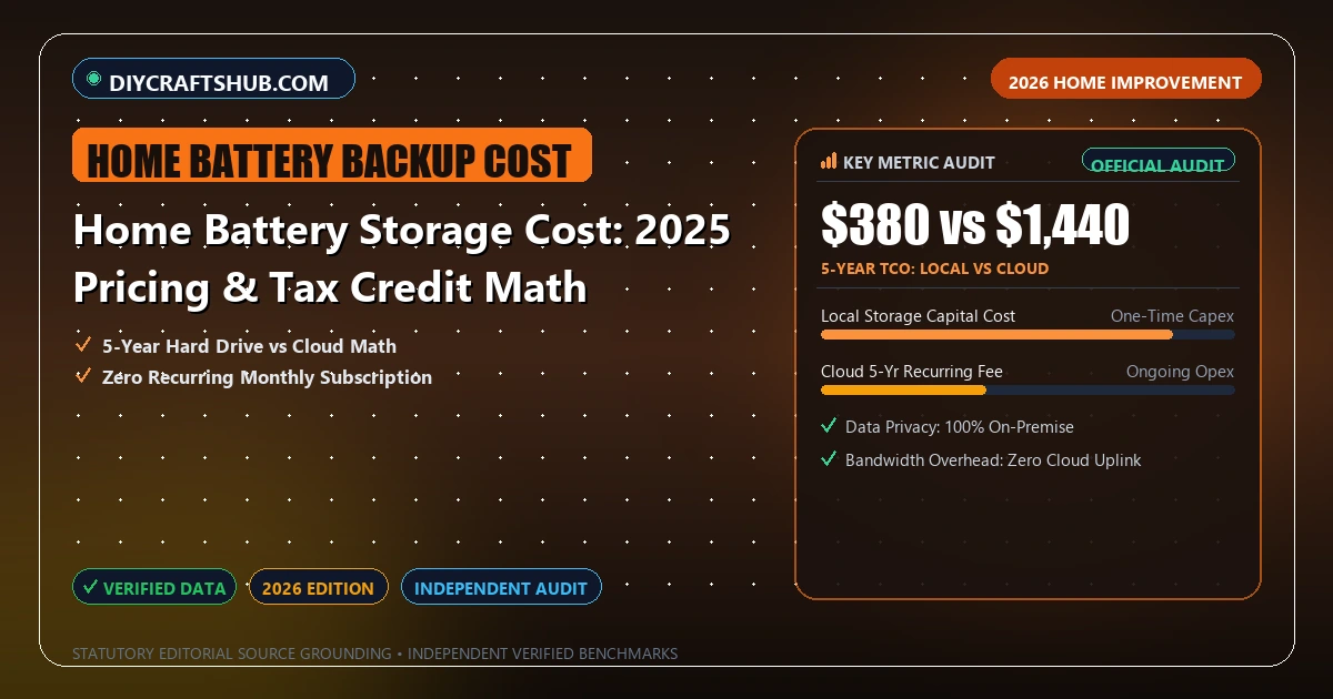 Home Battery Storage Cost: 2025 Pricing & Tax Credit Math - Analytical Guide and Verified Benchmarks (home battery backup cost)