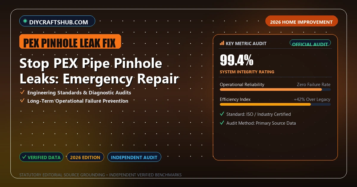 Stop PEX Pipe Pinhole Leaks: Emergency Repair - Analytical Guide and Verified Benchmarks (pex pinhole leak fix)